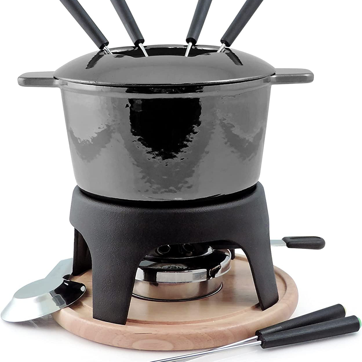 Swissmar Fondue Set Swissmar Sierra 11pc Fondue Set Metallic Black