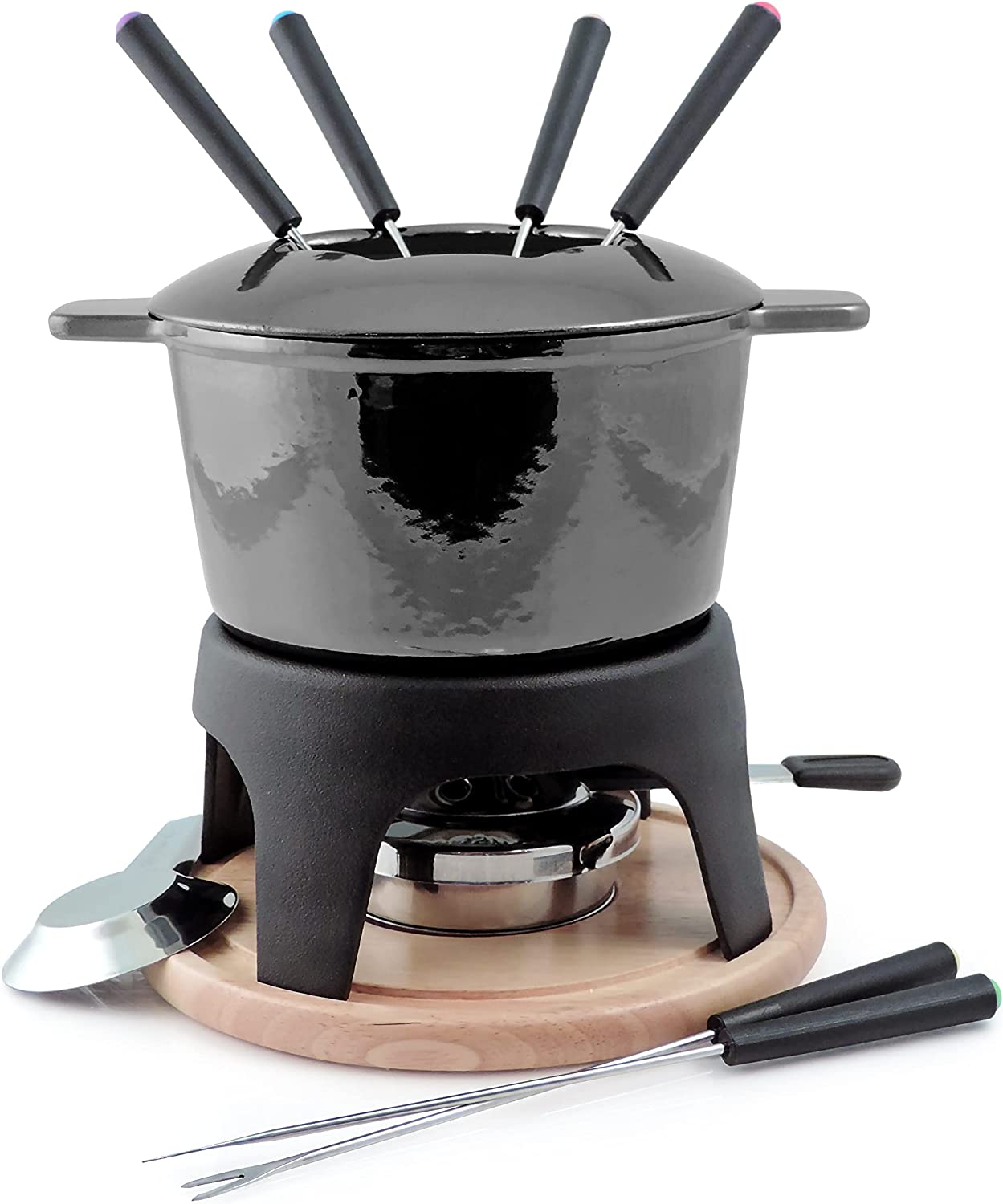 Swissmar Fondue Set Swissmar Sierra 11pc Fondue Set Metallic Black