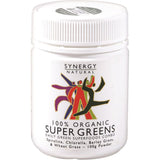 Synergy Natural Vitamins 100g Powder Synergy Natural Organic Super Greens Powder (Spirulina, Chlorella, Barley Grass & Wheat Grass)