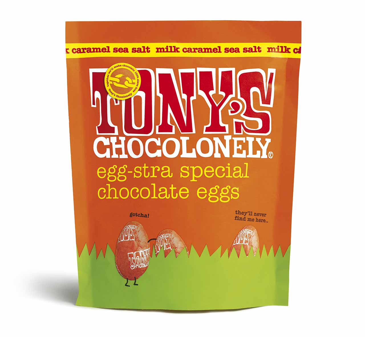 FLASH SALE Tony's Chocolonely Easter Milk Caramel Sea Salt Eggs 178g
