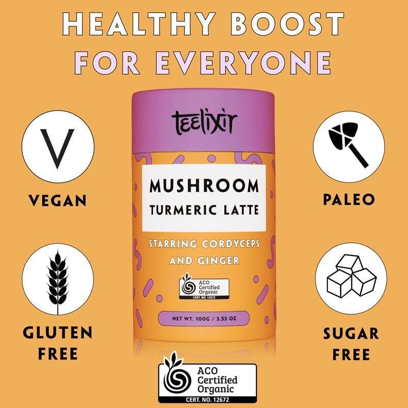 Teelixir Functional Foods Teelixir Mushroom Turmeric Latte 100g