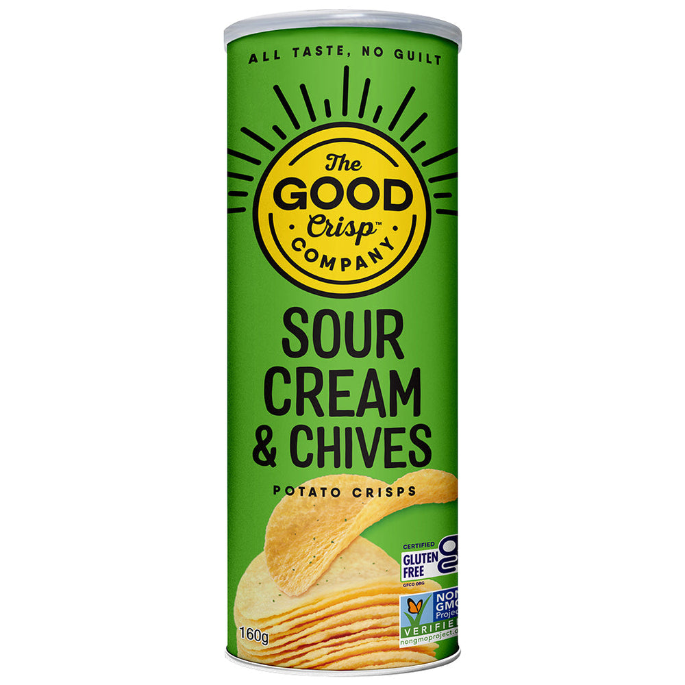 the good crisp company potato crisps sour cream & chives 160g