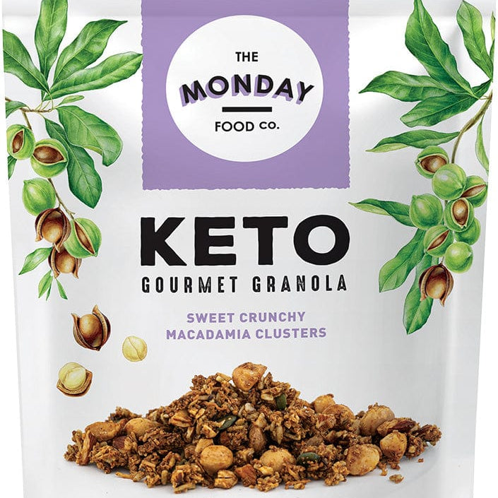 The Monday Food Co Cereal & Granola 300g The Monday Food Co Keto Gourmet Granola Sweet Crunchy Macadamia Clusters