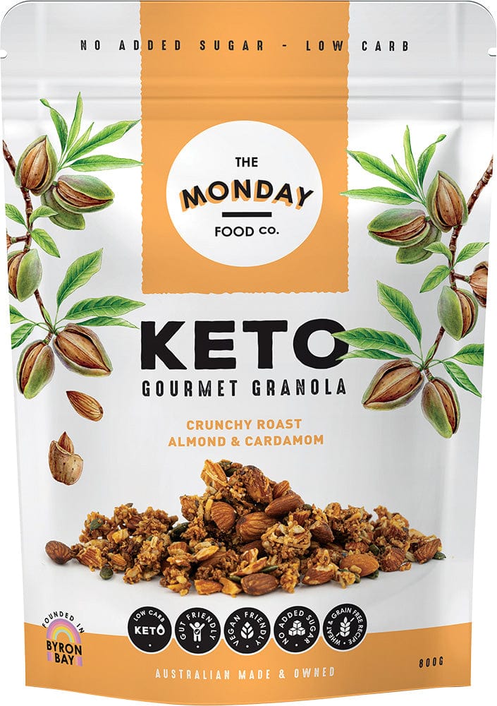 The Monday Food Co Cereal & Granola 800g The Monday Food Co Keto Gourmet Granola Crunchy Roast Almond & Cardamon