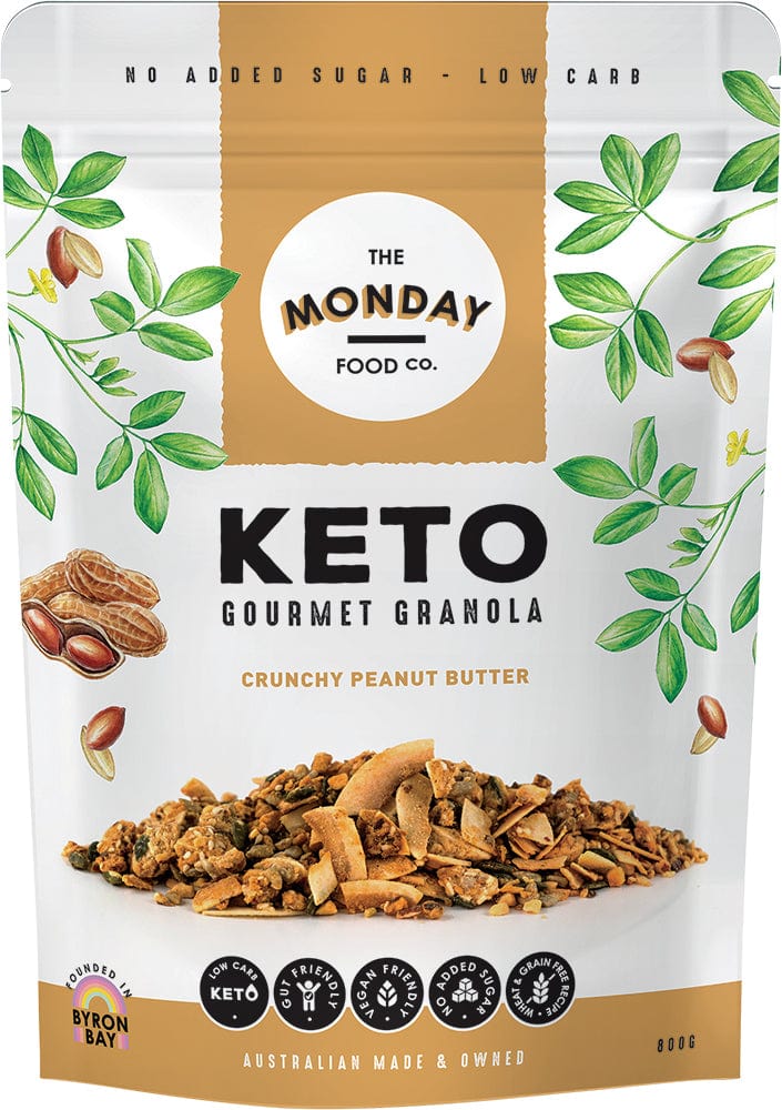 THE MONDAY FOOD CO Cereal & Granola 800gms THE MONDAY FOOD CO Keto Granola Crunchy Peanut Butter Vegan