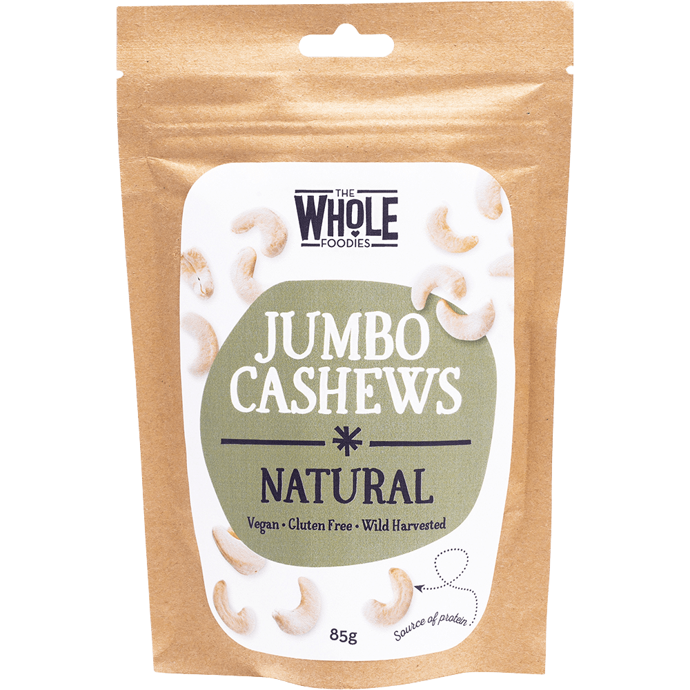 The Whole Foodies Snack Foods The Whole Foodies Jumbo Cashews Natural 85g