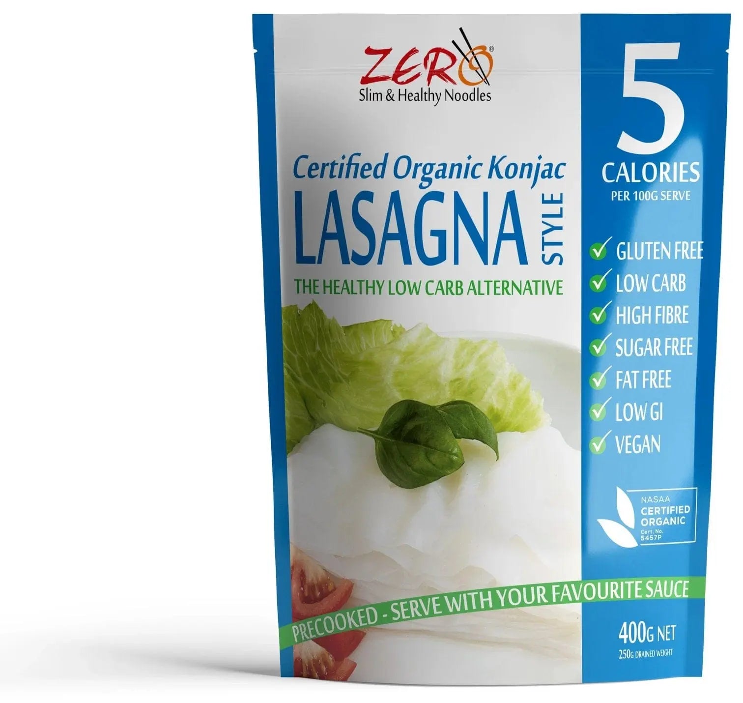 ZERO Slim & Healthy Pasta & Noodles Lasagna ZERO Slim & Healthy Certified Organic Konjac